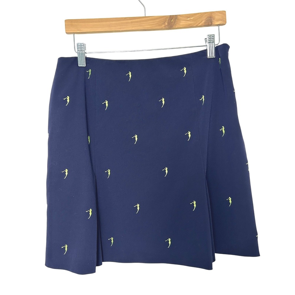 EP Pro Golf Skort 8 Navy Blue Embroidered Golfer Mini Skirt Golfcore Sporty